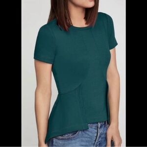 BCBGMaxAzria Teal Peplum Short Sleeve Top - Small - NWOT
